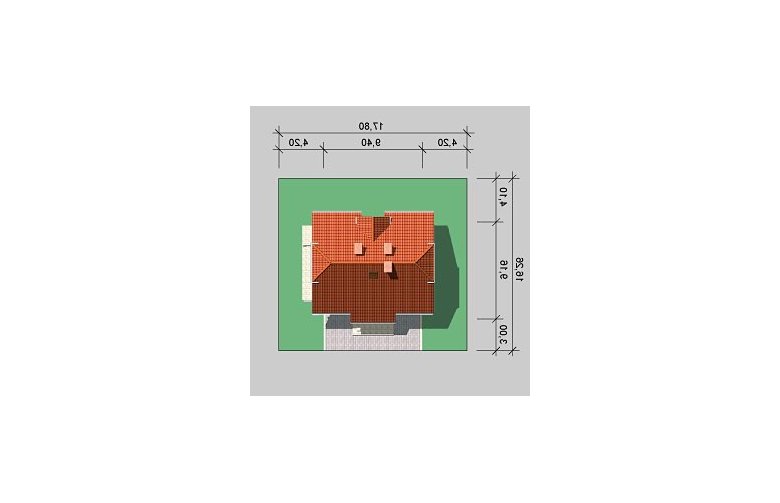 Projekt domu wolnostojącego LK&509 - Usytuowanie - wersja lustrzana