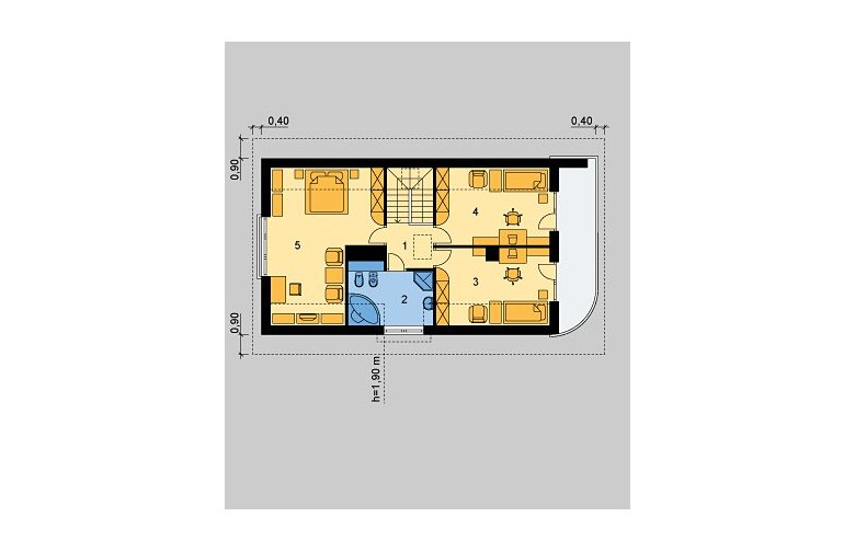 Projekt domu wolnostojącego LK&475 - poddasze