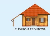 Elewacja projektu CALGARY dom letniskowy z poddaszem - 1