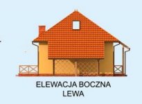 Elewacja projektu CALGARY dom letniskowy z poddaszem - 2