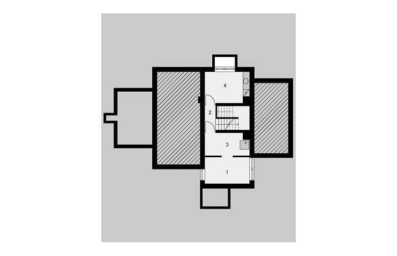Projekt domu wolnostojącego LK&376 - piwnica