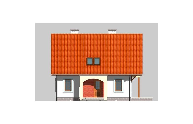 Projekt domu wolnostojącego LK&432 - elewacja 1