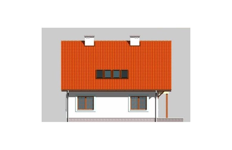 Projekt domu wolnostojącego LK&432 - elewacja 2