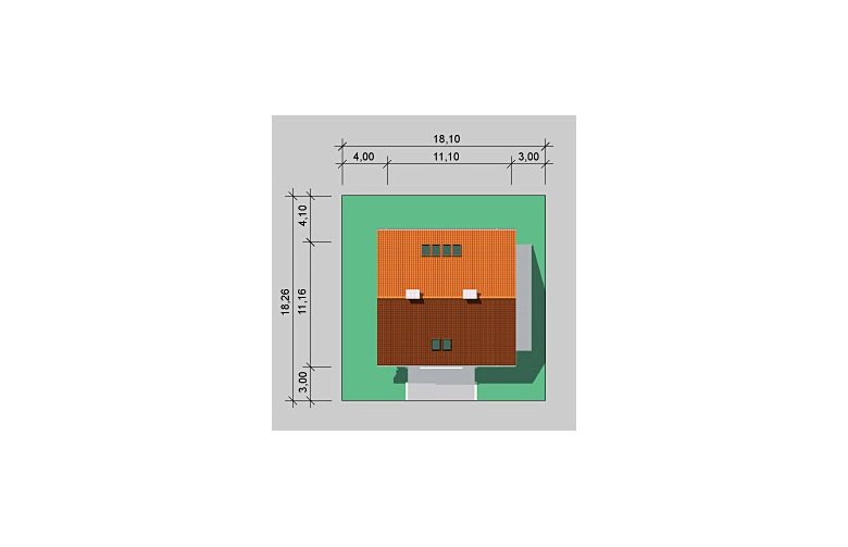 Projekt domu wolnostojącego LK&432 - Usytuowanie