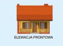 Elewacja projektu BARI dom letniskowy z poddaszem - 1