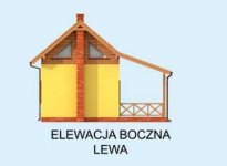 Elewacja projektu BARI dom letniskowy z poddaszem - 2