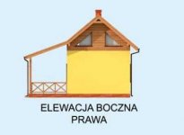 Elewacja projektu BARI dom letniskowy z poddaszem - 4