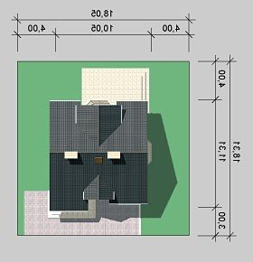 Usytuowanie budynku LK&508 w wersji lustrzanej