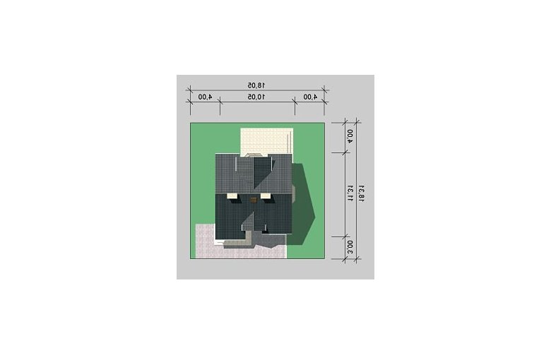 Projekt domu wolnostojącego LK&508 - Usytuowanie - wersja lustrzana