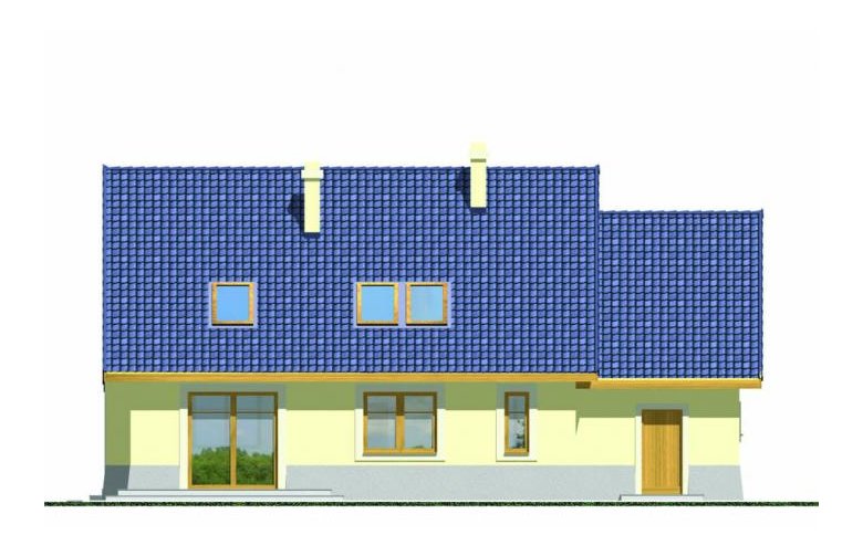 Projekt domu parterowego Małgosia z garażem - elewacja 2
