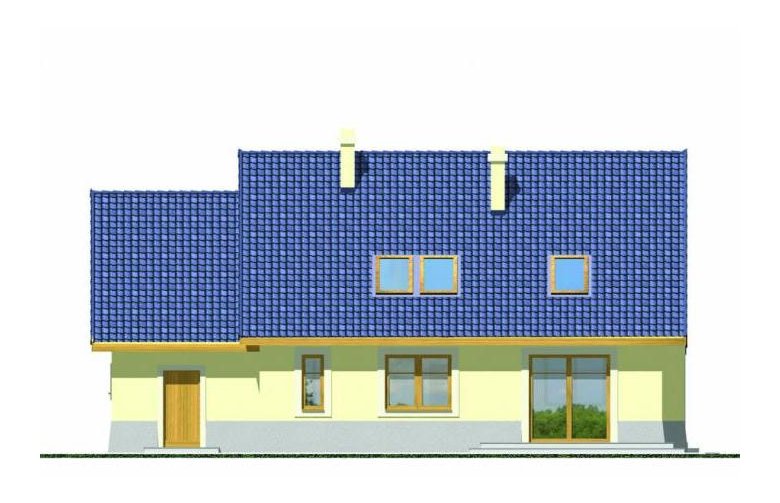 Projekt domu parterowego Małgosia z garażem - elewacja 2