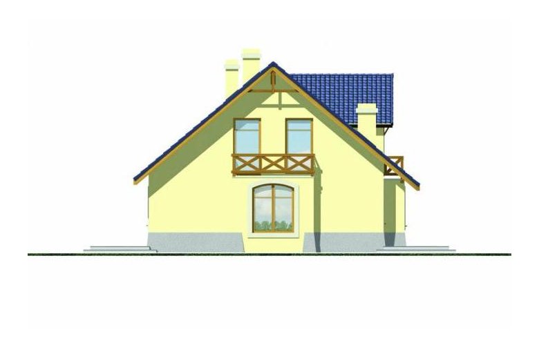 Projekt domu parterowego Małgosia z garażem - elewacja 3