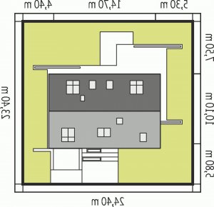 Usytuowanie budynku Benjamin G1 ENERGO w wersji lustrzanej