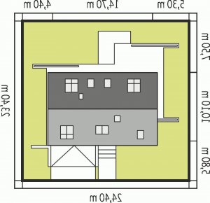 Usytuowanie budynku Benjamin II G2 ENERGO w wersji lustrzanej