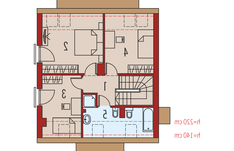 Projekt domu wielorodzinnego E7 ENERGO PLUS - poddasze