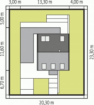 Usytuowanie budynku E8 (z wiatą) ENERGO PLUS