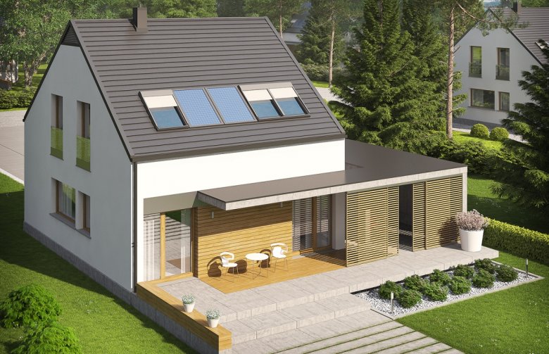 Projekt domu wielorodzinnego E8 (z wiatą) ENERGO PLUS