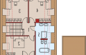 Projekt domu wielorodzinnego E9 z wiatą (wersja A) ENERGO PLUS - poddasze