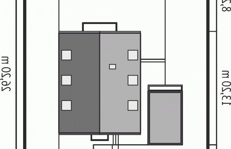 Projekt domu wielorodzinnego E9 z wiatą (wersja A) ENERGO PLUS - Usytuowanie - wersja lustrzana