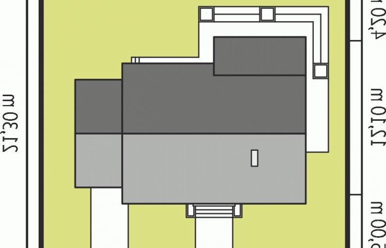 Projekt domu dwurodzinnego Kornel II (z wiatą) ENERGO - Usytuowanie - wersja lustrzana