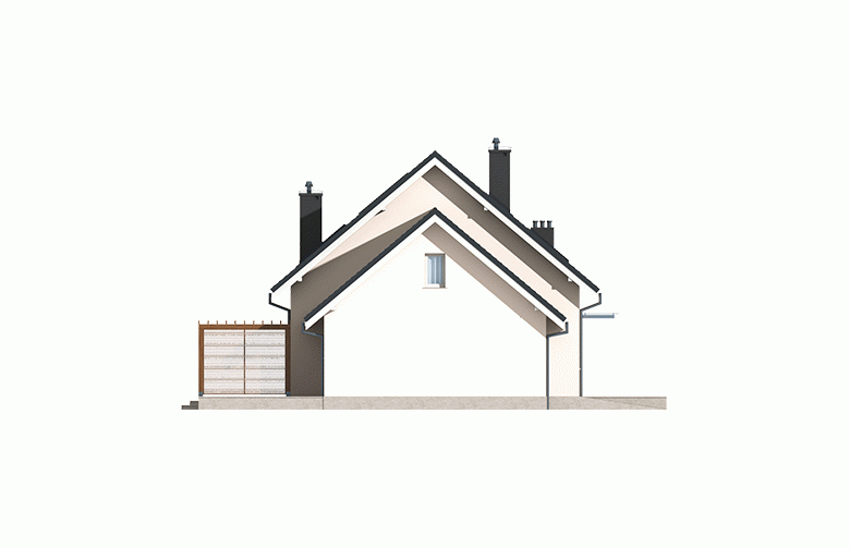 Projekt domu wielorodzinnego Leosia G1 ENERGO - elewacja 2