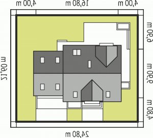 Usytuowanie budynku Marisa II G2 ENERGO w wersji lustrzanej