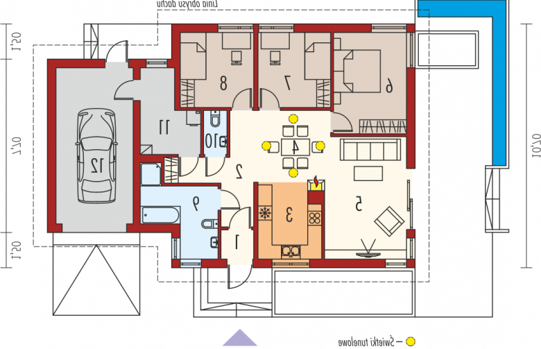 Projekt domu dwurodzinnego Anabela G1 MULTI-COMFORT - parter