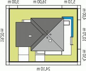 Usytuowanie budynku Anabela G1 MULTI-COMFORT w wersji lustrzanej