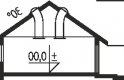 Projekt domu dwurodzinnego Anabela G1 MULTI-COMFORT - przekrój 1