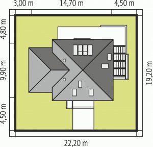 Usytuowanie budynku Niki G1 (wersja A) ENERGO