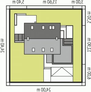 Usytuowanie budynku Tobiasz II G2 ENERGO w wersji lustrzanej