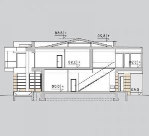 Przekrój projektu LK&1099 w wersji lustrzanej