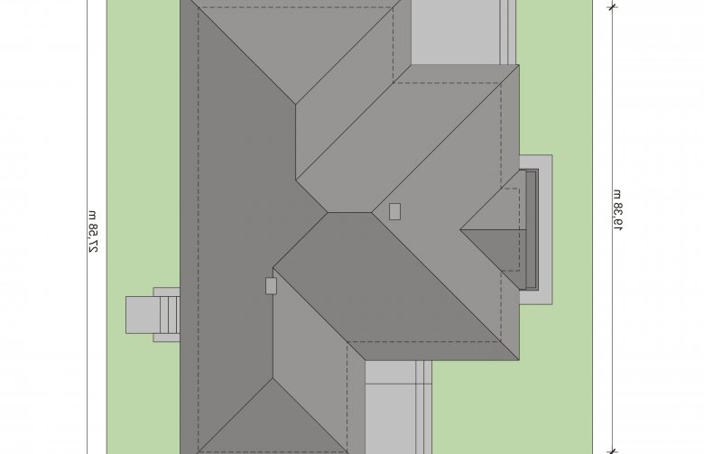 Projekt domu dwurodzinnego Herakles 2 - Usytuowanie - wersja lustrzana