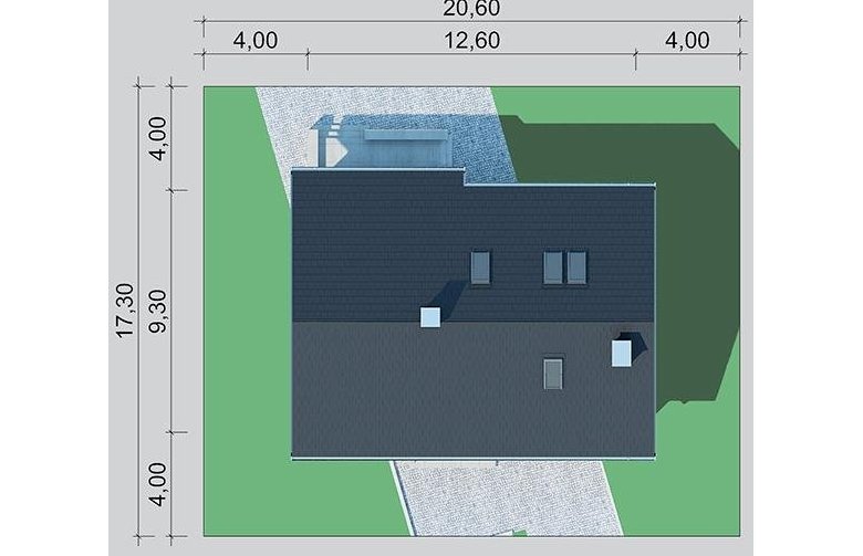 Projekt domu parterowego LK&1177 - Usytuowanie