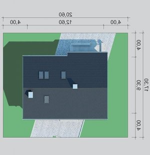 Usytuowanie budynku LK&1177 w wersji lustrzanej