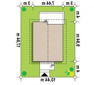 Usytuowanie budynku Z174 w wersji lustrzanej