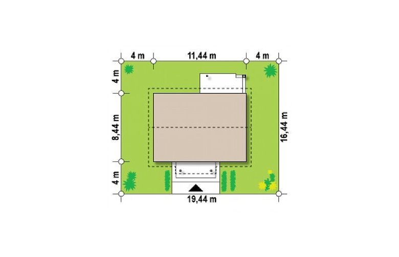 Projekt domu parterowego Z253 - Usytuowanie