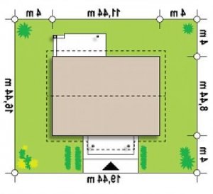 Usytuowanie budynku Z253 w wersji lustrzanej