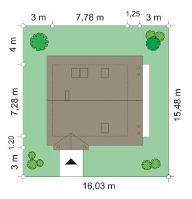 Usytuowanie budynku Milutki (458)