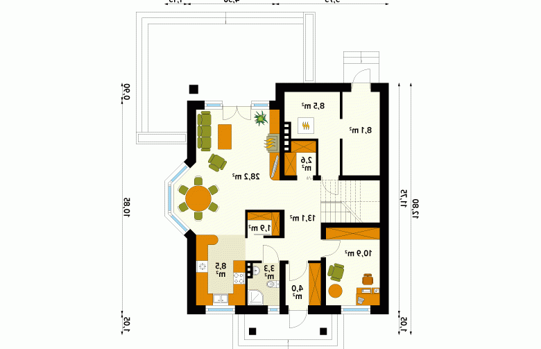 Projekt domu tradycyjnego Wilga 2 MC - 