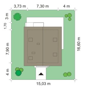 Usytuowanie budynku Oleńka (454)