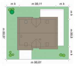 Usytuowanie budynku Oskar (421) w wersji lustrzanej