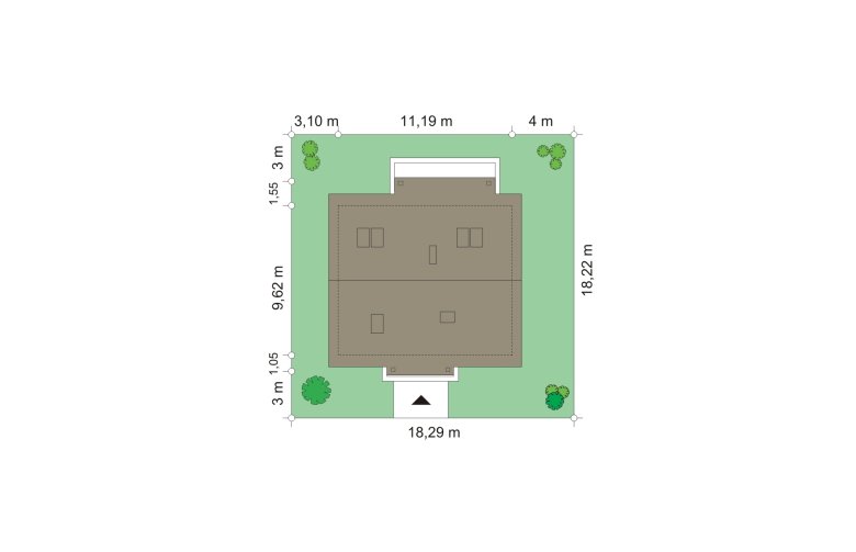 Projekt domu wielorodzinnego Żabka 2 (452) - Usytuowanie