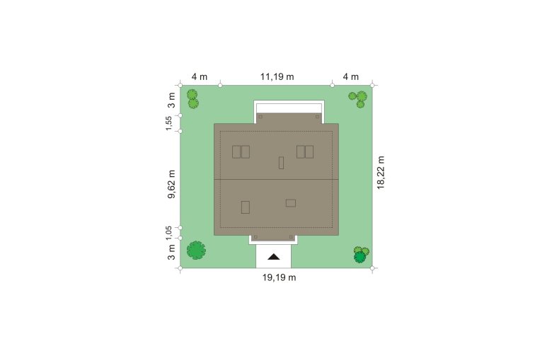 Projekt domu dwurodzinnego Żabka 3 (451) - Usytuowanie