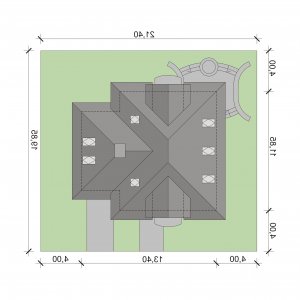 Usytuowanie budynku Dandys w wersji lustrzanej