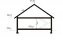 Projekt domu dwurodzinnego Heron - przekrój 1