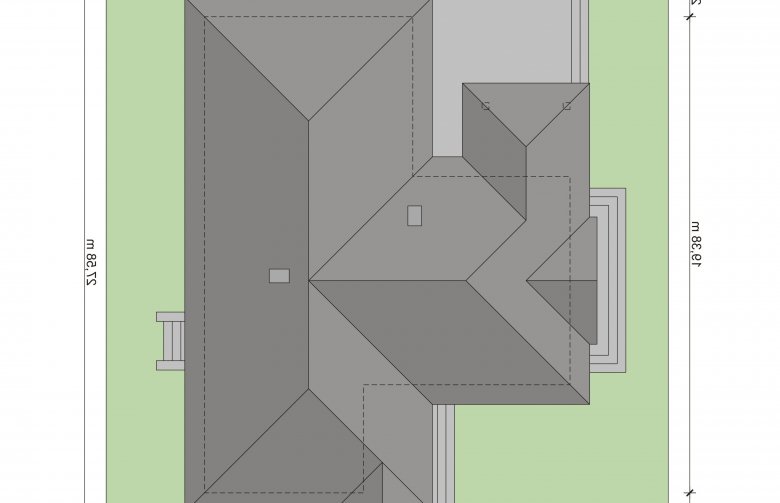 Projekt domu dwurodzinnego Heron 2 - Usytuowanie - wersja lustrzana