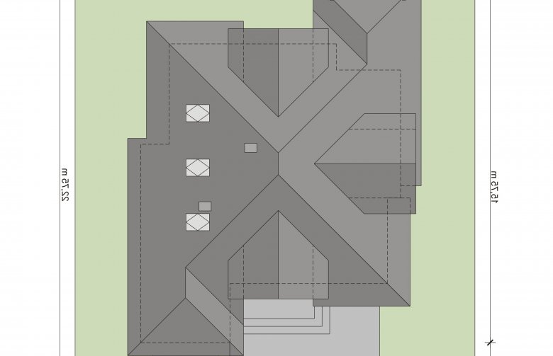 Projekt domu wielorodzinnego Kamea - Usytuowanie - wersja lustrzana