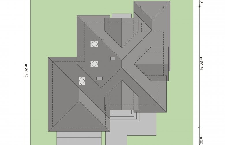 Projekt domu wielorodzinnego Kamea 2 - Usytuowanie - wersja lustrzana