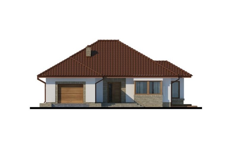 Projekt domu jednorodzinnego Kasandra - elewacja 1